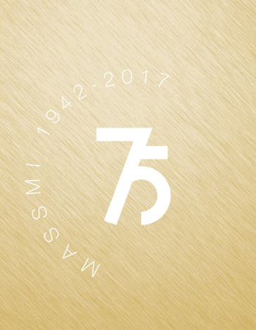 Logo marca para desarrollada con motivo del 75 aniversario de la empresa Massmi.